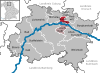 Lage der Gemeinde Marktzeuln im Landkreis Lichtenfels
