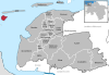 Lage der Insel Memmert (Gemeindefreies Gebiet)  im Landkreis Aurich