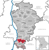 Lage des Marktes Mering im Landkreis Aichach-Friedberg