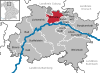 Lage der Gemeinde Michelau i.OFr. im Landkreis Lichtenfels