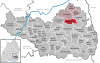 Lage der Gemeinde Mietingen im Landkreis Biberach