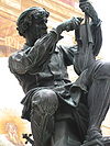 Denkmal für Matthias Klotz, der um das Jahr 1680 den Geigenbau und damit in der Folge etwas Wohlstand nach Mittenwald brachte