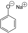 Struktur von Natriumphenolat
