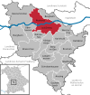Lage der Stadt Neuburg a.d.Donau im Landkreis Neuburg-Schrobenhausen