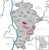 Lage der Gemeinde Obergriesbach im Landkreis Aichach-Friedberg