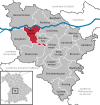 Lage der Gemeinde Oberhausen im Landkreis Neuburg-Schrobenhausen
