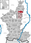 Lage der Gemeinde Oberostendorf im Landkreis Ostallgäu