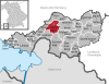 Lage der Gemeinde Opfenbach im Landkreis Lindau (Bodensee)