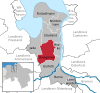 Lage der Gemeinde Ovelgönne im Landkreis Wesermarsch