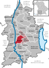 Lage der Gemeinde Pürgen im Landkreis Landsberg am Lech