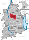 Lage der Gemeinde Penzing im Landkreis Landsberg am Lech