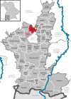 Lage der Gemeinde Pforzen im Landkreis Ostallgäu