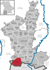 Lage der Gemeinde Pfronten im Landkreis Ostallgäu