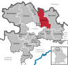 Lage der Stadt Rödental im Landkreis Coburg