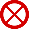 Regulatory road sign clearway.svg