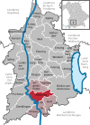 Lage der Gemeinde Reichling im Landkreis Landsberg am Lech