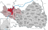 Lage der Stadt Riedlingen im Landkreis Biberach