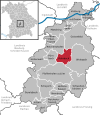 Lage der Gemeinde Rohrbach im Landkreis Pfaffenhofen a.d.Ilm