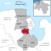 Lage der Gemeinde Sande im Landkreis Friesland