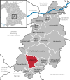 Lage der Gemeinde Scheyern im Landkreis Pfaffenhofen a.d.Ilm