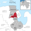 Lage der Stadt Schortens im Landkreis Friesland