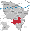 Lage der Stadt Schrobenhausen im Landkreis Neuburg-Schrobenhausen
