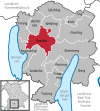 Lage der Gemeinde Seefeld im Landkreis Starnberg