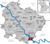 Lage der Gemeinde Solnhofen im Landkreis Weißenburg-Gunzenhausen