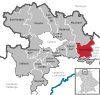 Lage der Gemeinde Sonnefeld im Landkreis Coburg