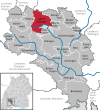 Lage der Stadt St. Georgen im Schwarzwald im Schwarzwald-Baar-Kreis