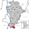Lage der Gemeinde Steindorf im Landkreis Aichach-Friedberg