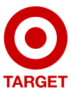 Target Corporation-logo mit bushstaben.