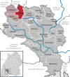 Lage der Stadt Triberg im Schwarzwald im Schwarzwald-Baar-Kreis
