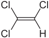 Struktur von Trichlorethen