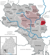 Lage der Gemeinde Tuningen im Schwarzwald-Baar-Kreis