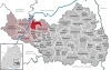 Lage der Gemeinde Unlingen im Landkreis Biberach