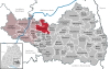 Lage der Gemeinde Uttenweiler im Landkreis Biberach