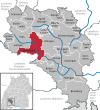 Lage der Stadt Vöhrenbach im Schwarzwald-Baar-Kreis