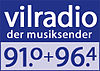 Logo des Senders mit dem Text "Vilradio der Musiksender 91,0 und 96,4"