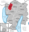 Lage der Gemeinde Wörthsee im Landkreis Starnberg