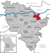 Lage der Gemeinde Weichering im Landkreis Neuburg-Schrobenhausen