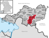 Lage der Gemeinde Weiler-Simmerberg im Landkreis Lindau (Bodensee)