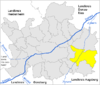 Lage der Stadt Wertingen im Landkreis Dillingen an der Donau