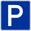 Straßenschild „Parkplatz“