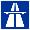 Straßenschild blau „Autobahn“
