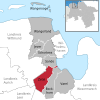Lage der Gemeinde Zetel im Landkreis Friesland