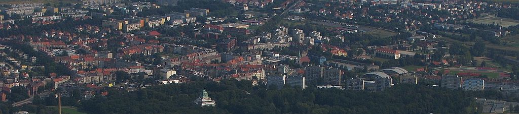 Luftbild: Panorama vom Stadtzentrum Zgorzelec
