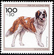 Stamp Germany 1996 Briefmarke Hunderassen Bernhardiner.jpg