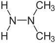 Struktur des 1,1-Dimethylhydrazin