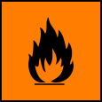 Gefahrensymbol F+ = Hochentzündlich/highly flammable